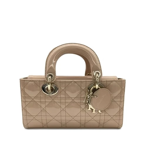 Pre-Loved Small Patent Cannage Lady D-Joy Handbag