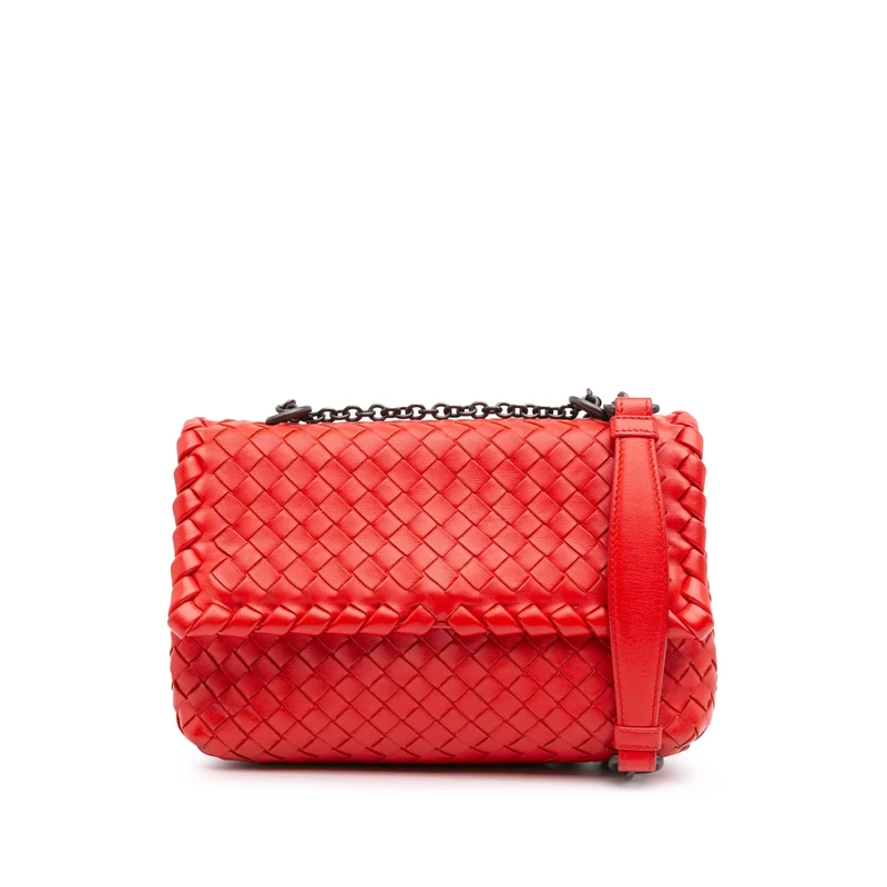 Bottega Veneta Pre-Loved Baby Nappa Intrecciato Olimpia Crossbody Bag