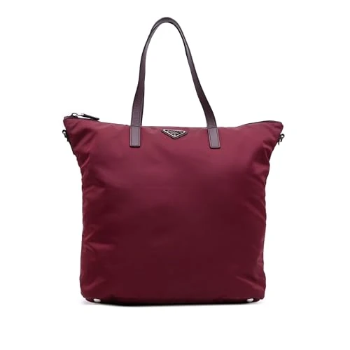 Prada Pre-Loved Tessuto Zip Top Convertible Tote Handbag