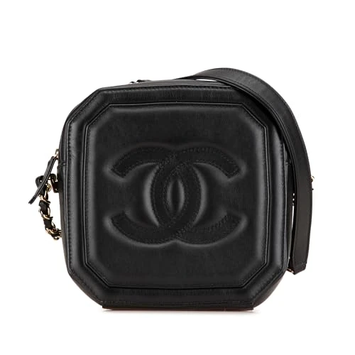 Chanel Pre-Loved CC Quilted Lambskin Octagon Camera Case Crossbody Bag
