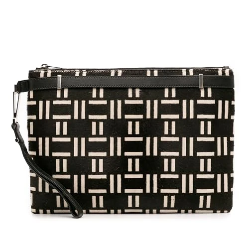 Balenciaga Pre-Loved Pony Hair Clutch Bag