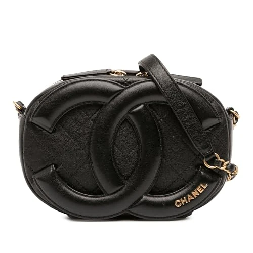 Chanel Pre-Loved CC Quilted Lambskin Coco Midnight Camera Bag Crossbody