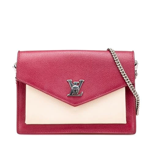Louis Vuitton Pre-Loved Bicolor Leather Mylockme Chain Pochette Crossbody Bag
