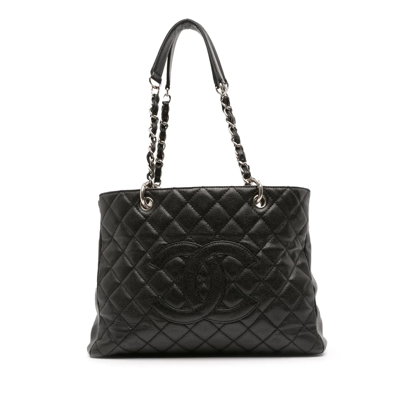 Chanel Pre-Loved Caviar Grand Shopping Tote Bag