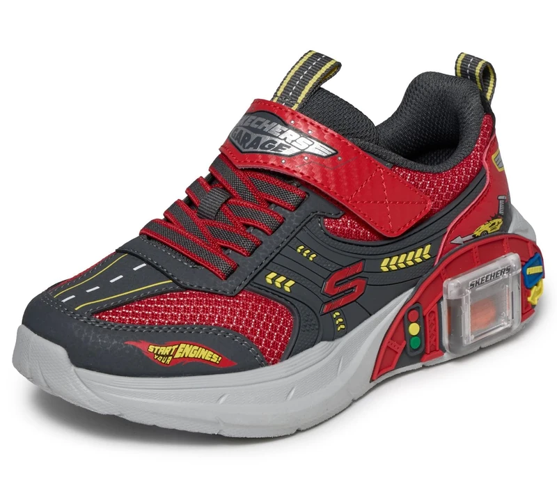 Skechers Boy's Skechers Garage Sneakers, Red, 1.5 UK Child