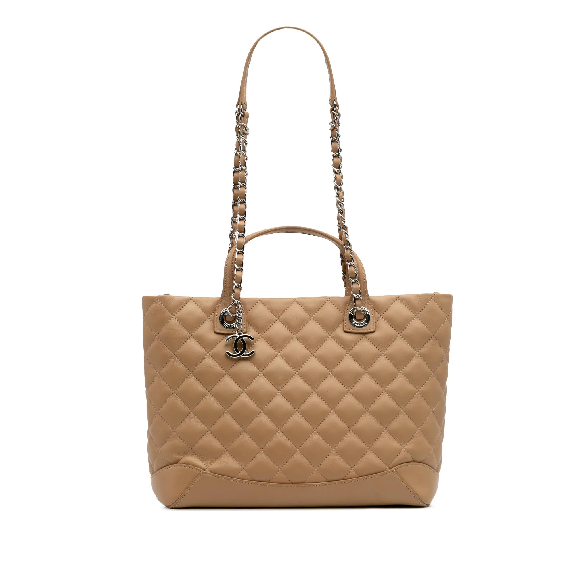 Chanel Pre-Loved Small Quilted Calfskin Easy Shopping Tote