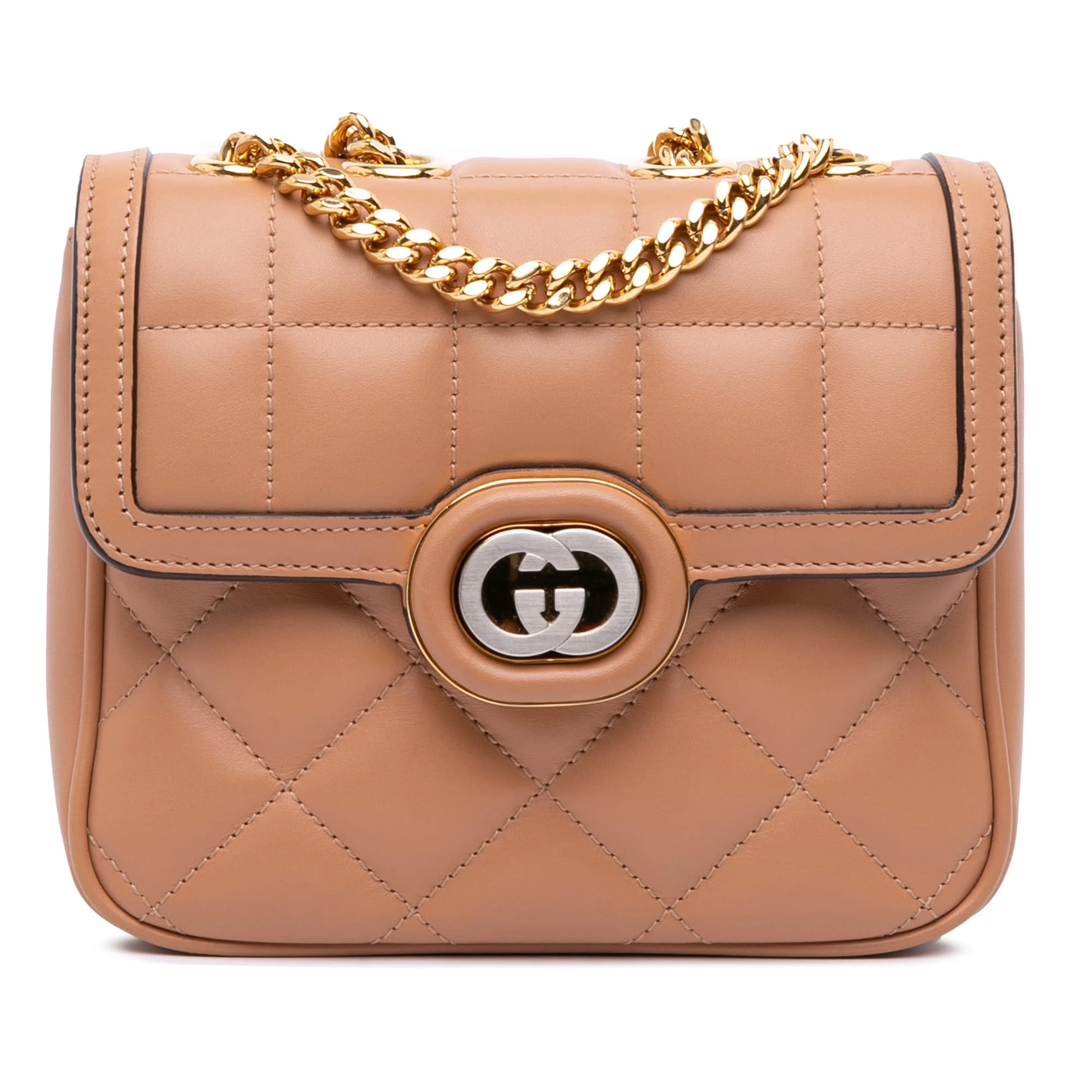 Gucci Pre-Loved Mini Leather Deco Chain Shoulder Bag