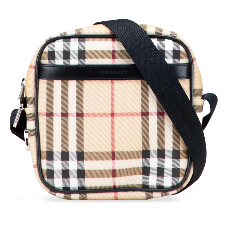 BURBERRY Pre-Loved House Check Canvas Crossbody