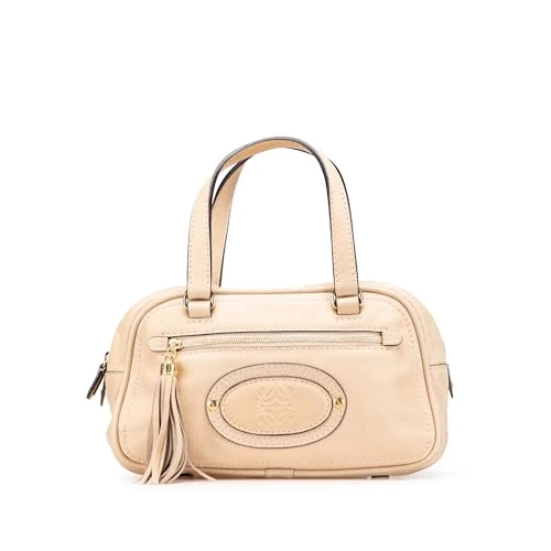 LOEWE Pre-Loved Mini Anagram Leather Tassel Handbag