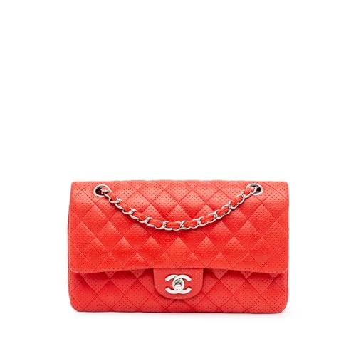 Chanel Pre-Loved Medium Classic Perforated Lambskin Double Flap