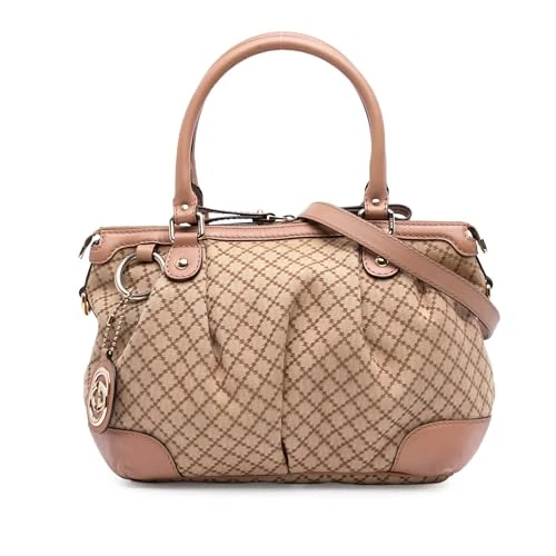 Gucci Pre-Loved Diamante Canvas Sukey Satchel