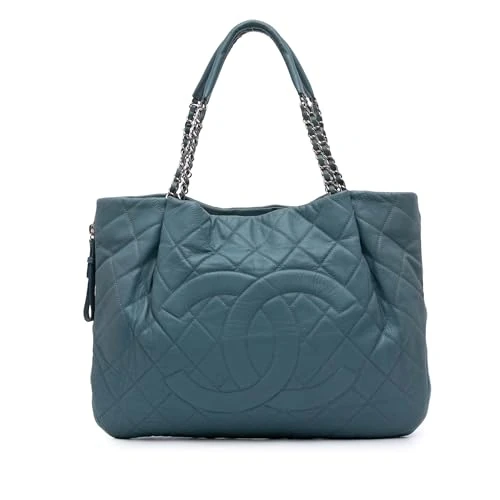 Chanel Pre-Loved Quilted Caviar Expandable Zip Tote