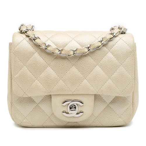 Chanel Pre-Loved Mini Square Classic Caviar Single Flap Crossbody Bag