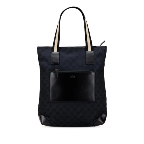 Gucci Pre-Loved GG Canvas Web Tote Bag