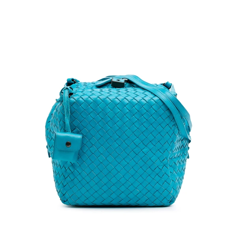 Bottega Veneta Pre-Loved Nappa Intrecciato Cube Crossbody