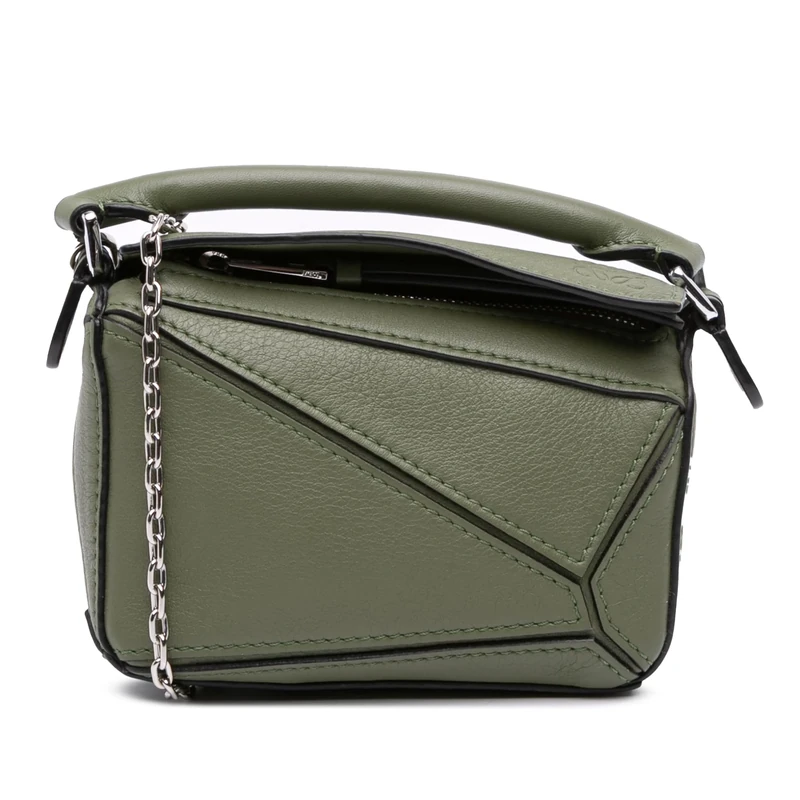 LOEWE Pre-Loved Nano Calfskin Puzzle Satchel