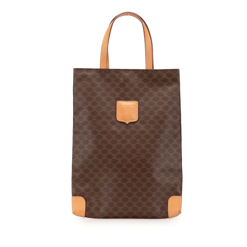 Celine Pre-Loved Macadam Coated Canvas Tote