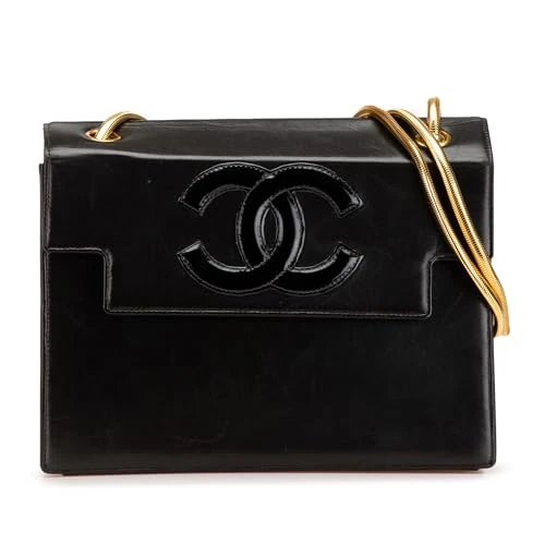 Pre-Loved CC Patent Snake Chain Flap Shoulder Bag
