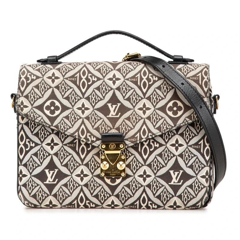 Louis Vuitton Pochette Metis Handbag - Black Canvas & Leather
