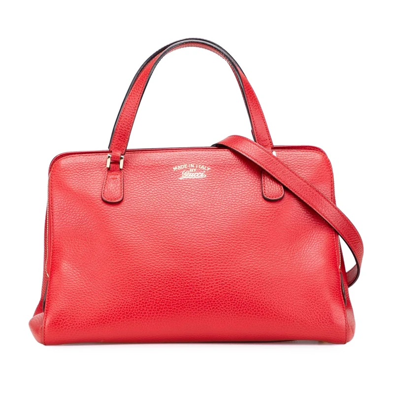 Gucci Pre-Loved Calfskin Swing Top Handle Satchel Handbag