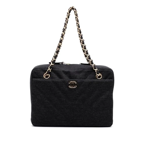 Chanel Pre-Loved CC Chevron Jersey Camera Bag