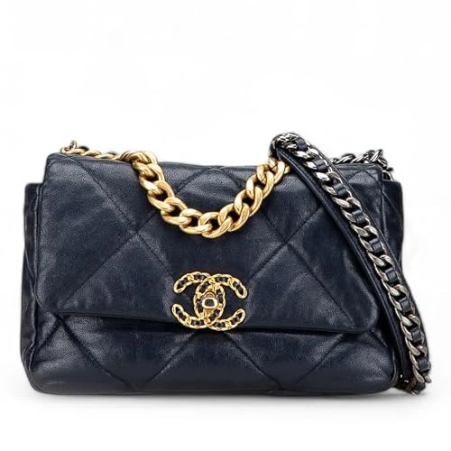 Chanel Pre-Loved Medium Lambskin 19 Flap Handbag