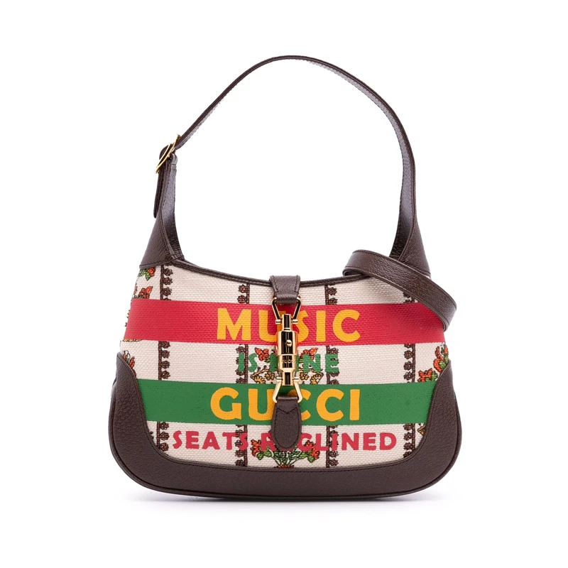 Gucci Pre-Loved Small Canvas 100 Centennial Music Jackie 1961 Crossbody Bag