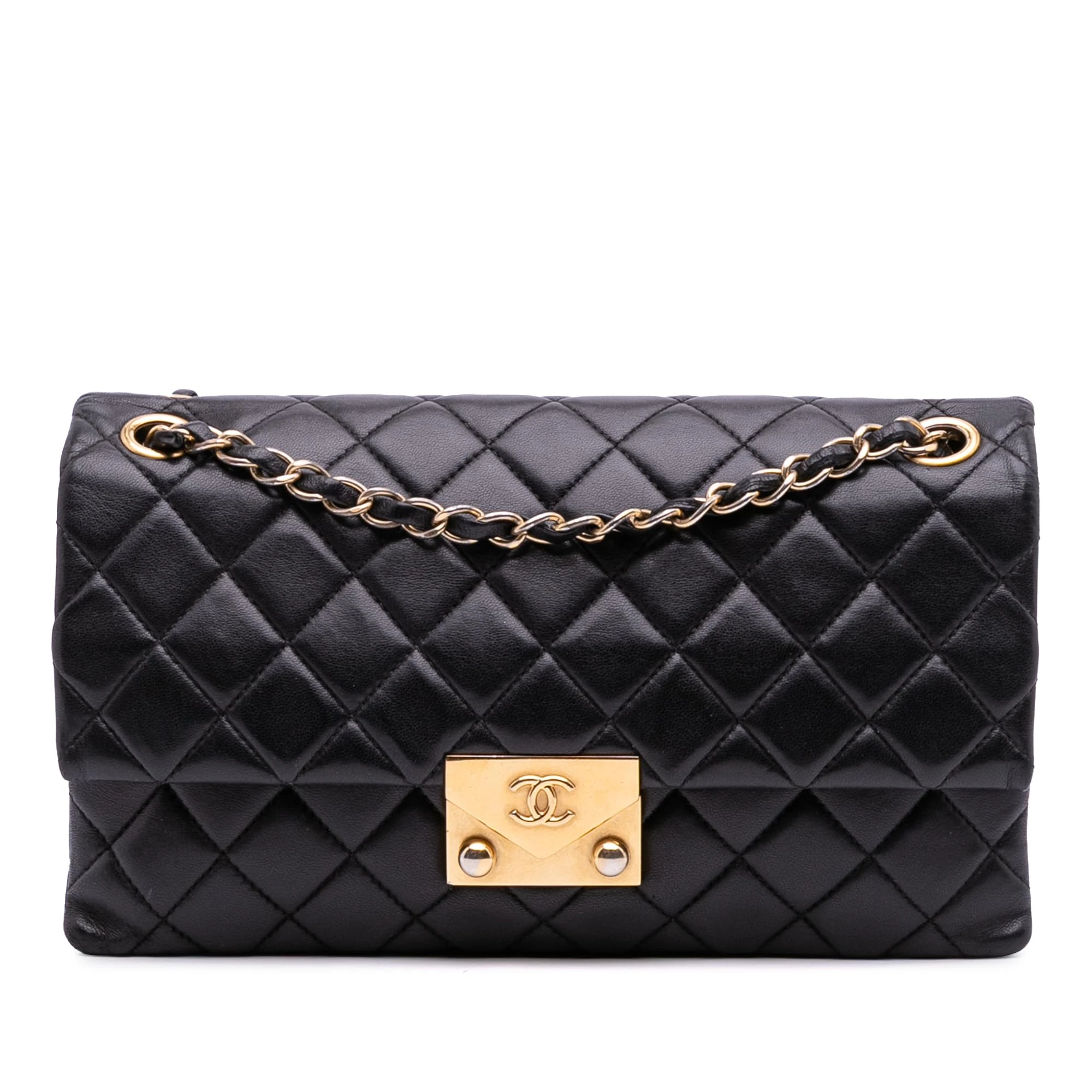Chanel Pre-Loved Quilted Lambskin Pagoda Accordion Flap Shoulder Bag
