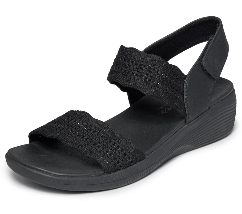 Skechers Metallic Knit Sling Back with Luxe Foam Womens Sandals