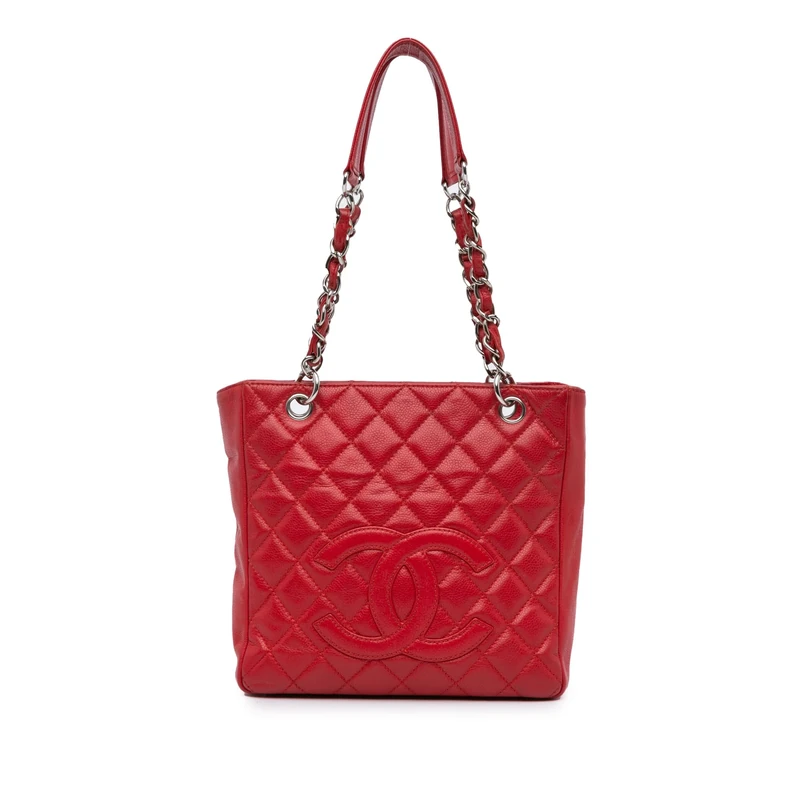 Chanel Pre-Loved Caviar Petite Shopping Tote Bag