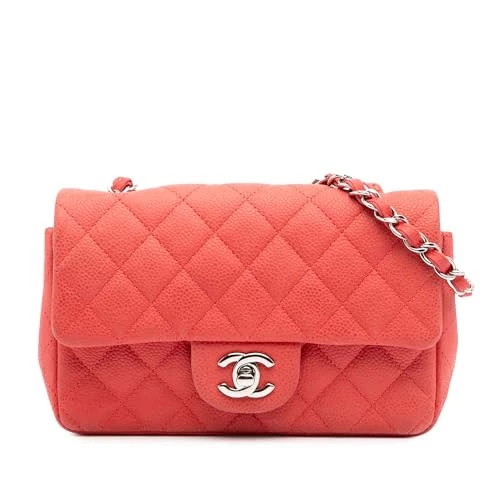 Chanel Pre-Loved Mini Rectangular Classic Caviar Single Flap Crossbody Bag