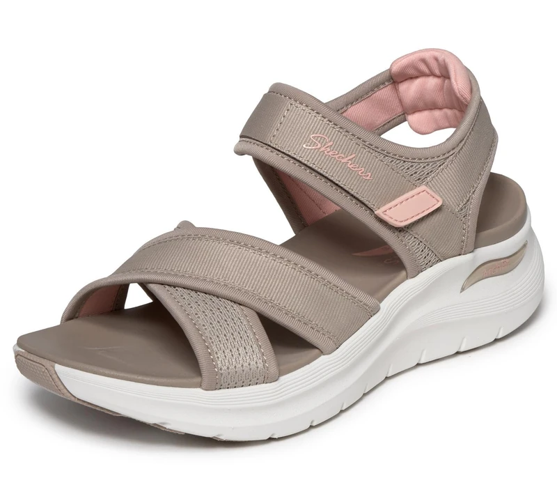 Skechers Women's Arch Fit Adjustable Crossover Band Slingback Sandal