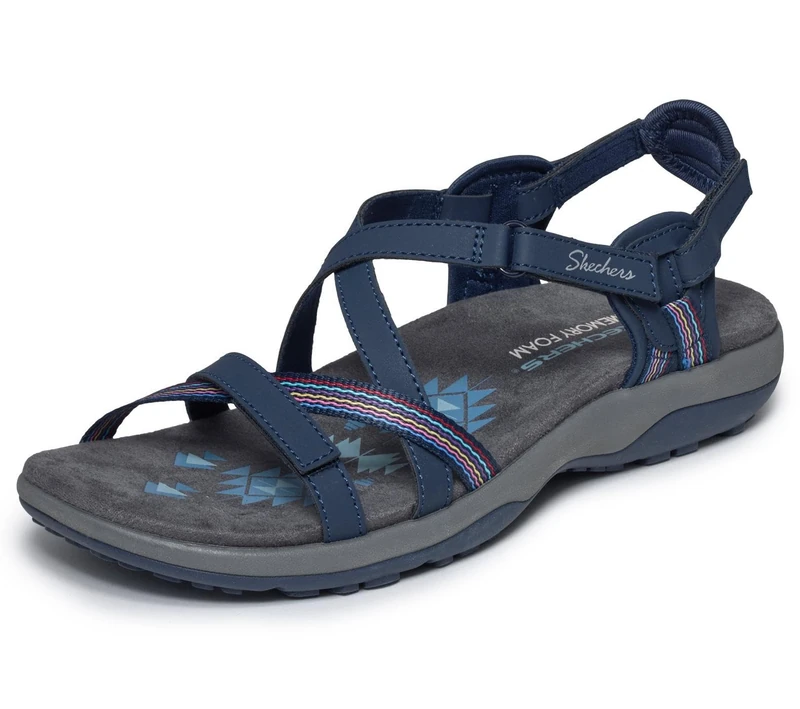 Skechers Reggae Slim Sun Array Womens Strappy Slingback Sandals with Memory Foam - Image 1