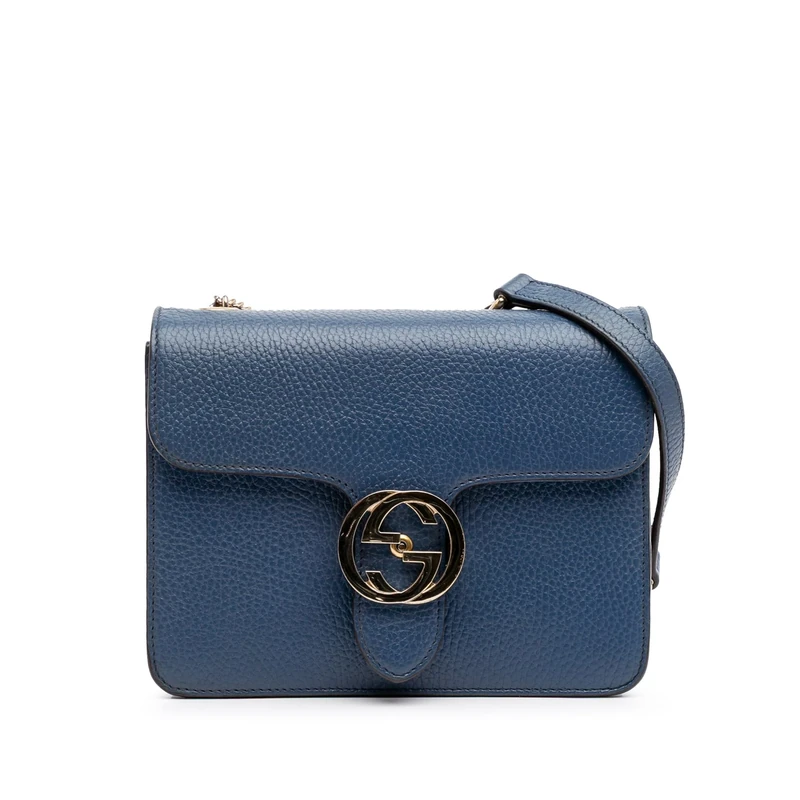 Gucci Pre-Loved Small Dollar Calfskin Interlocking G Crossbody Bag