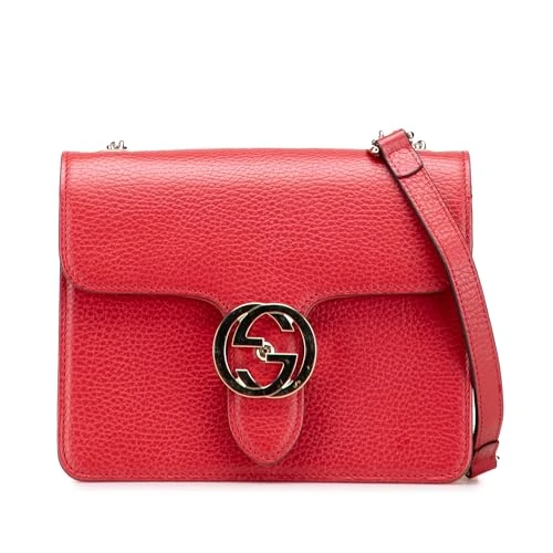 Gucci Pre-Loved Small Dollar Calfskin Interlocking G Crossbody Bag
