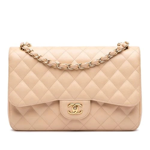Chanel Pre-Loved Jumbo Classic Caviar Double Flap