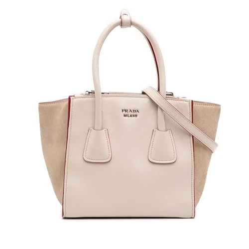 Prada Pre-Loved Mini Scamosciato Trimmed Glace Calf Twin Pocket Satchel Handbag