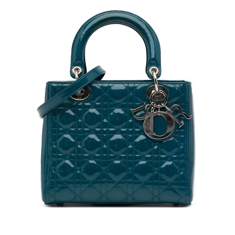 Dior Pre-Loved Medium Patent Cannage Lady