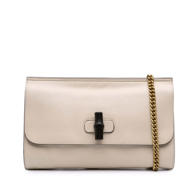 Gucci Pre-Loved Leather Bamboo Daily Crossbody Bag