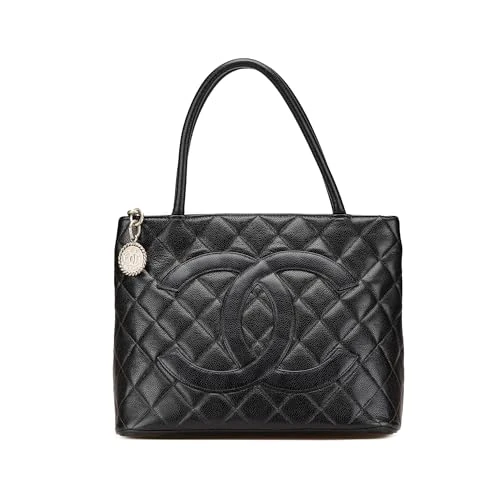 Chanel Pre-Loved Caviar Medallion Tote Bag
