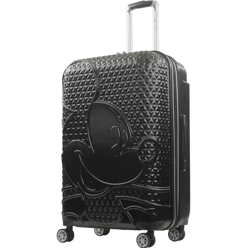 FUL Disney Mickey Mouse 30 Inch Rolling Luggage, Hardshell Suitcase with Spinner Wheels, Black, 76.20 cm, Ful Disney Mickey Mouse 30 Inch Rolling Luggage, Hardshell Suitcase with Spinner Wheels