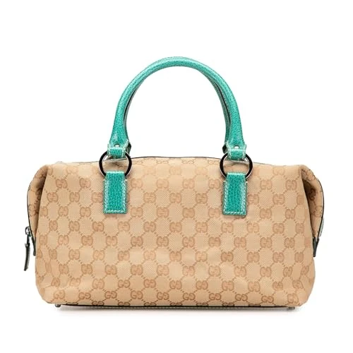 Pre-Loved GG Canvas Boston Bag