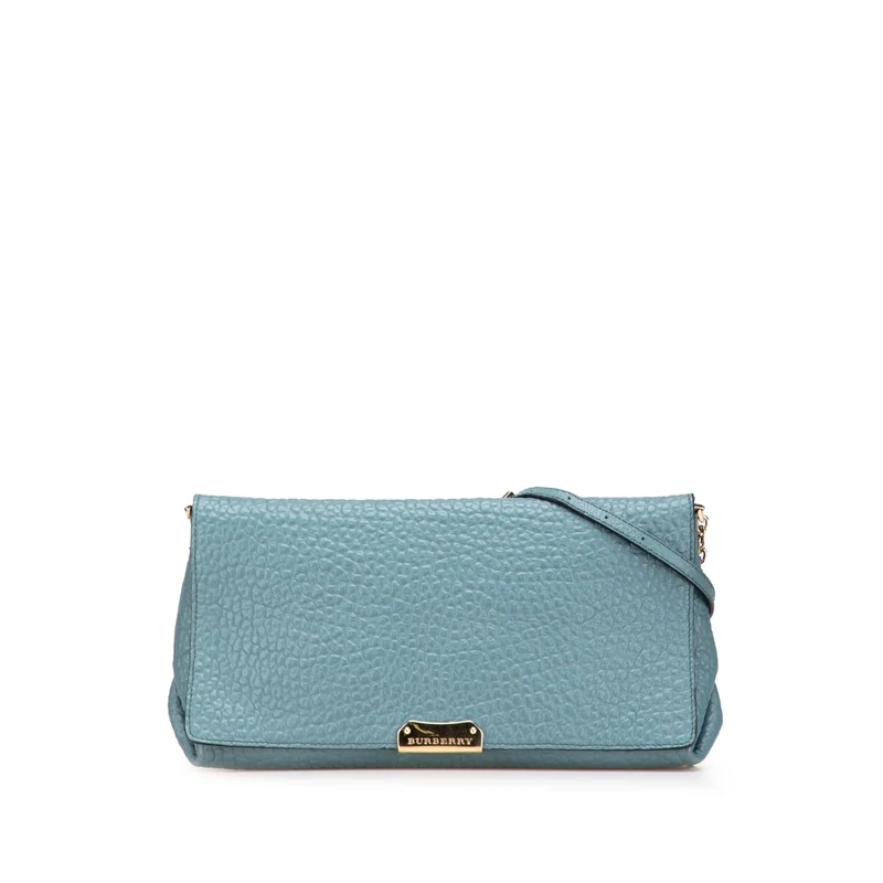BURBERRY Pre-Loved Medium Grained Calfskin Mildenhall Crossbody Bag