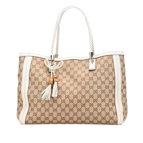 Gucci Pre-Loved Medium GG Canvas Bella Tote Bag