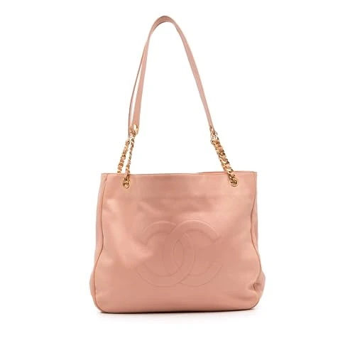 Chanel Pre-Loved CC Caviar Chain Tote Bag