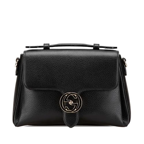 Gucci Pre-Loved Small Dollar Calf Interlocking G Satchel Handbag