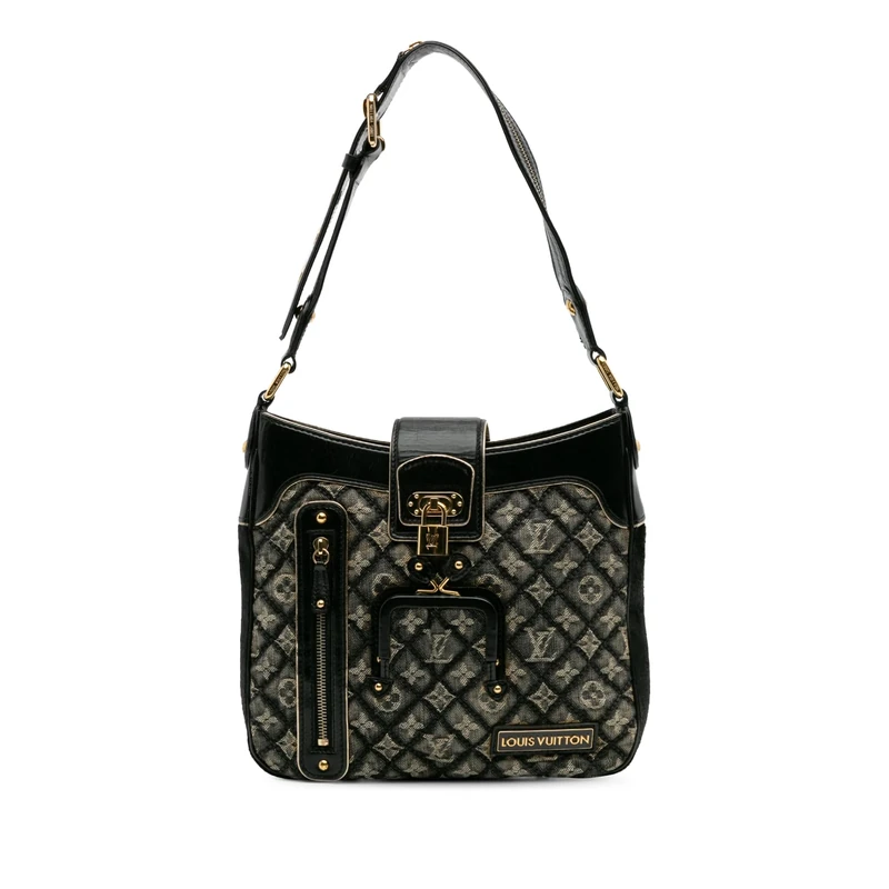 Louis Vuitton Pre-Loved Quilted Monogram Denim Musette Shoulder Bag