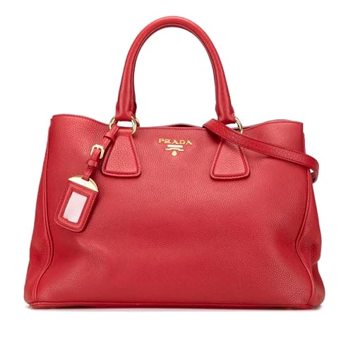 Prada Pre-Loved Vitello Daino Open Convertible Tote