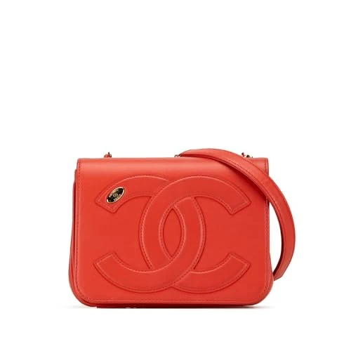 Pre-Loved Lambskin CC Mania Flap Crossbody Bag