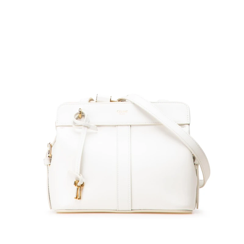 Celine Pre-Loved Teen Leather Cabas De France Crossbody Bag